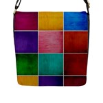 Colorful Squares, Abstract, Art, Background Flap Closure Messenger Bag (L)