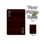 Dark Brown Wood Texture, Cherry Wood Texture, Wooden Playing Cards 54 Designs (Mini)
