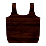 Dark Brown Wood Texture, Cherry Wood Texture, Wooden Full Print Recycle Bag (L)