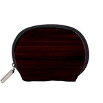 Dark Brown Wood Texture, Cherry Wood Texture, Wooden Accessory Pouch (Small)