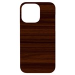 Dark Brown Wood Texture, Cherry Wood Texture, Wooden iPhone 14 Pro Max Black UV Print Case