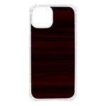 Dark Brown Wood Texture, Cherry Wood Texture, Wooden iPhone 14 TPU UV Print Case