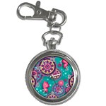 Floral Pattern, Abstract, Colorful, Flow Key Chain Watches