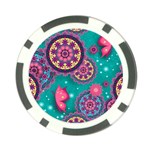 Floral Pattern, Abstract, Colorful, Flow Poker Chip Card Guard (10 pack)