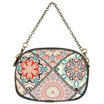 Flowers Pattern, Abstract, Art, Colorful Chain Purse (One Side)
