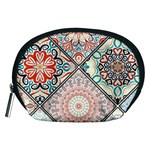 Flowers Pattern, Abstract, Art, Colorful Accessory Pouch (Medium)