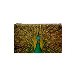 Peacock Feather Bird Peafowl Cosmetic Bag (Small)
