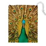 Peacock Feather Bird Peafowl Drawstring Pouch (5XL)
