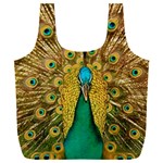 Peacock Feather Bird Peafowl Full Print Recycle Bag (XXL)