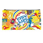 Colorful City Life Horizontal Seamless Pattern Urban City Pencil Case