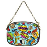 Vintage Art Tattoos Colorful Seamless Pattern Chain Purse (One Side)