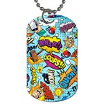 Comic Elements Colorful Seamless Pattern Dog Tag (One Side)