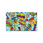 Comic Elements Colorful Seamless Pattern Sticker Rectangular (10 pack)