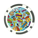 Comic Elements Colorful Seamless Pattern Poker Chip Card Guard (10 pack)