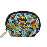 Comic Elements Colorful Seamless Pattern Accessory Pouch (Small)