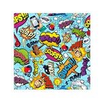 Comic Elements Colorful Seamless Pattern Square Satin Scarf (30  x 30 )