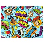 Comic Elements Colorful Seamless Pattern Two Sides Premium Plush Fleece Blanket (Extra Small)