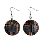 Abstract Colorful Texture Mini Button Earrings