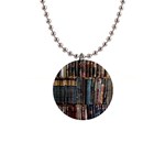 Abstract Colorful Texture 1  Button Necklace