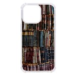 Assorted Title Of Books Piled In The Shelves Assorted Book Lot Inside The Wooden Shelf iPhone 13 Pro TPU UV Print Case