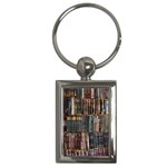 Pile Of Books Photo Of Assorted Book Lot Backyard Antique Store Key Chain (Rectangle)