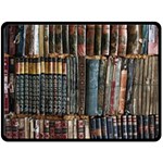 Pile Of Books Photo Of Assorted Book Lot Backyard Antique Store Two Sides Fleece Blanket (Large)
