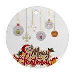 Merry Christmas  Round Ornament (Two Sides)