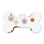 Merry Christmas  Dog Tag Bone (One Side)