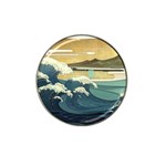 Sea Asia Waves Japanese Art The Great Wave Off Kanagawa Hat Clip Ball Marker (10 pack)