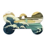 Sea Asia Waves Japanese Art The Great Wave Off Kanagawa Dog Tag Bone (One Side)