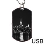Photography Of Buildings New York City  Nyc Skyline Dog Tag USB Flash (One Side)