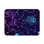 Realistic Night Sky With Constellations Premium Plush Fleece Blanket (Mini)