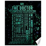 Tardis Doctor Who Technology Number Communication Canvas 11  x 14 