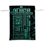 Tardis Doctor Who Technology Number Communication Lightweight Drawstring Pouch (XL)