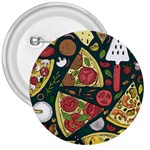 Seamless Pizza Slice Pattern Illustration Great Pizzeria Background 3  Buttons