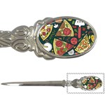 Seamless Pizza Slice Pattern Illustration Great Pizzeria Background Letter Opener