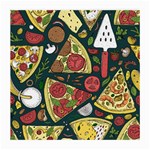 Seamless Pizza Slice Pattern Illustration Great Pizzeria Background Medium Glasses Cloth (2 Sides)