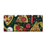 Seamless Pizza Slice Pattern Illustration Great Pizzeria Background Hand Towel