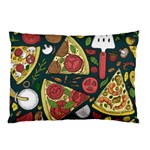 Seamless Pizza Slice Pattern Illustration Great Pizzeria Background Pillow Case