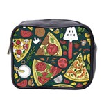 Seamless Pizza Slice Pattern Illustration Great Pizzeria Background Mini Toiletries Bag (Two Sides)