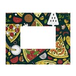 Seamless Pizza Slice Pattern Illustration Great Pizzeria Background White Tabletop Photo Frame 4 x6 