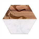 Stormtrooper Marble Wood Coaster (Hexagon) 