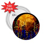 Skyline Frankfurt Abstract Moon 2.25  Buttons (100 pack) 