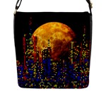 Skyline Frankfurt Abstract Moon Flap Closure Messenger Bag (L)