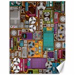 Pattern Design Art Techno  Dj Music Retro Music Device Canvas 18  x 24 