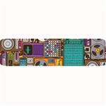 Pattern Design Art Techno  Dj Music Retro Music Device Large Bar Mat