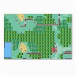 Green Retro Games Pattern Postcards 5  x 7  (Pkg of 10)