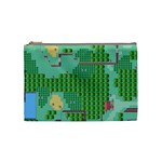 Green Retro Games Pattern Cosmetic Bag (Medium)