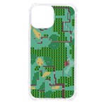 Green Retro Games Pattern iPhone 13 mini TPU UV Print Case