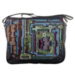 Arcade Game Retro Pattern Messenger Bag